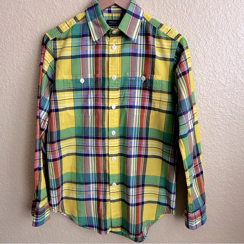 Polo Ralph Lauren Long Sleeve Button Down Multicolor Plaid Shirt